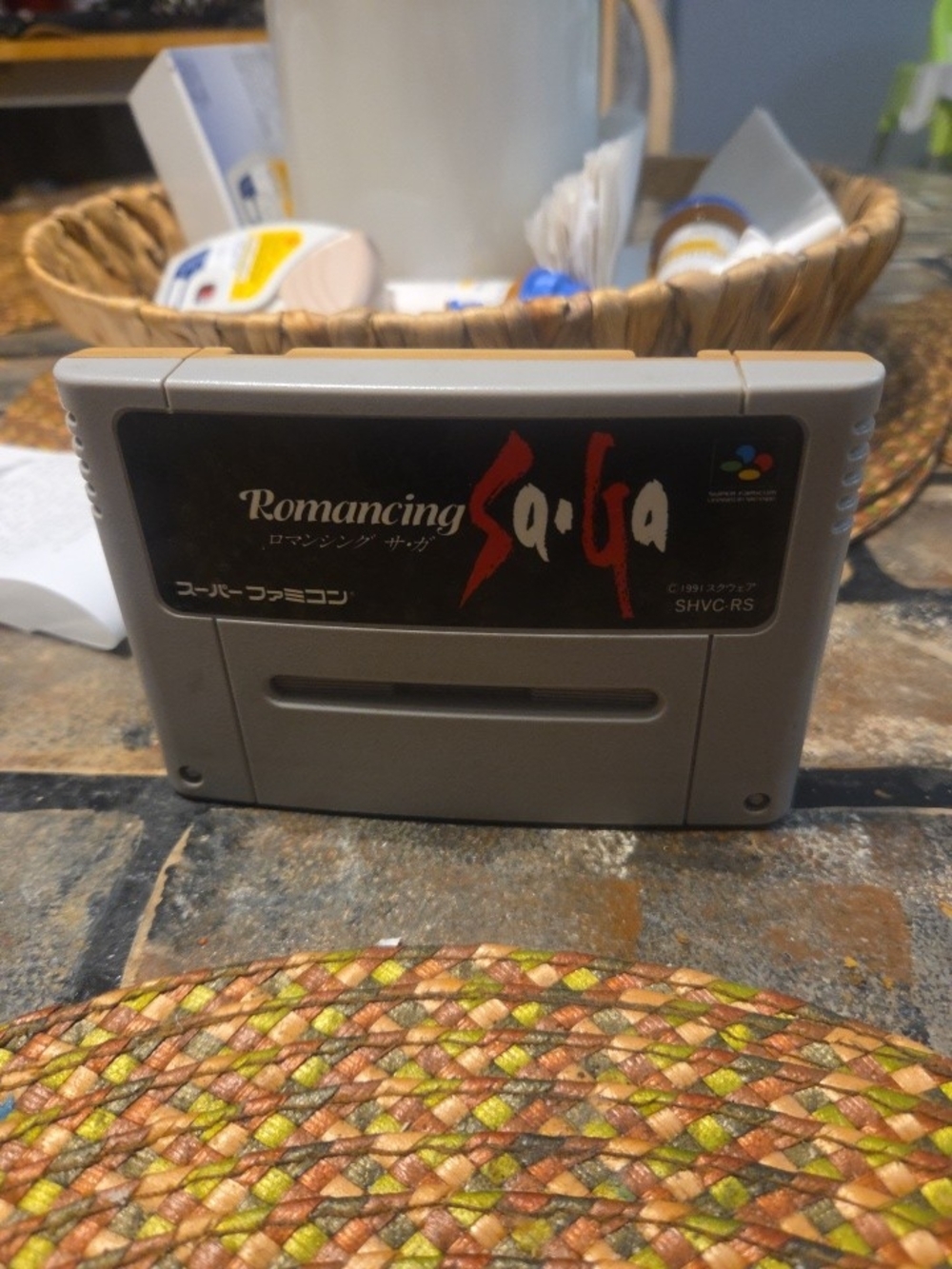 Super Famicom Romancing SaGa Game Cartridge - Gray